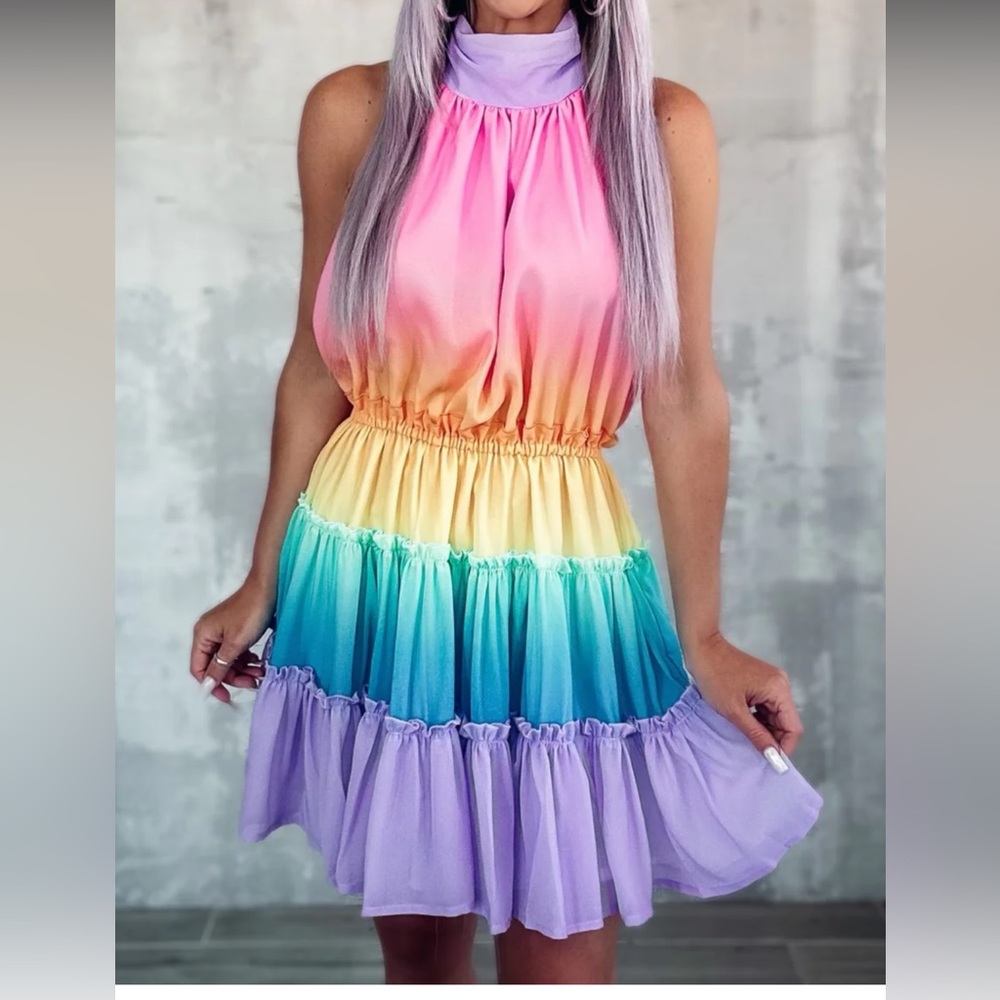 Spring halter dress